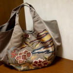 萌もえバッグ　ベージュ花柄