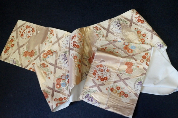 【メルカリ】六通袋帯 美柄（梅・菊・藤・牡丹など） | キモノ－着るなら