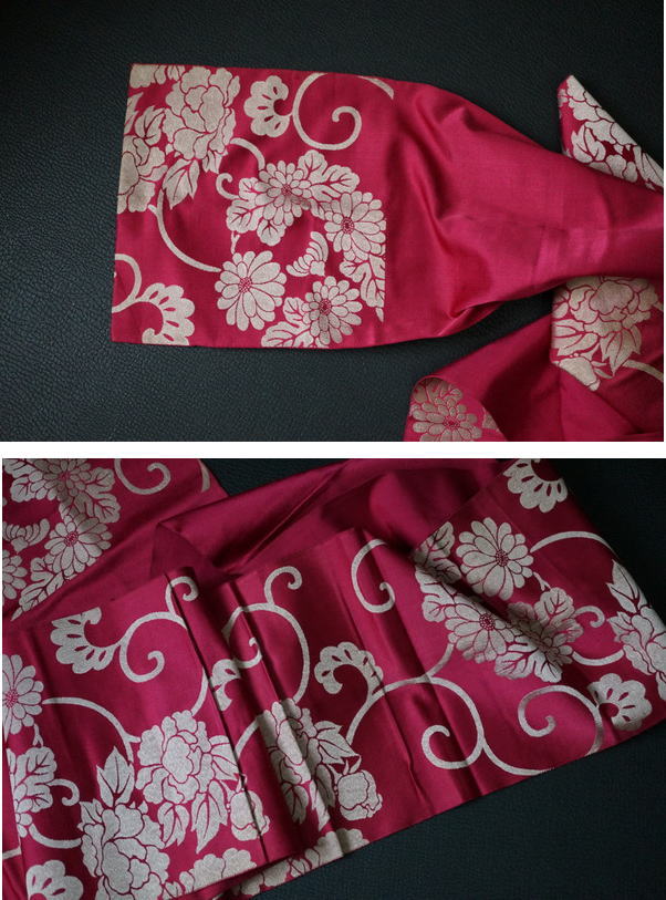 【メルカリ】レトロ可愛い袋帯。 濃いピンク地に花紋。 | キモノ－着るなら.com