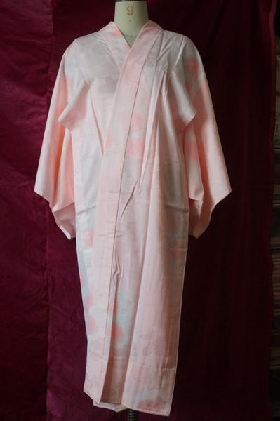 【洗える長襦袢】ピンクぼかし・化繊・袖無双、胴単衣・裄61cm・ジュニアや替え袖用に | キモノ－着るなら