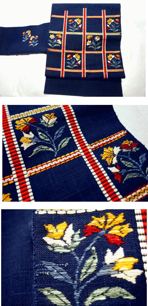 チロリ風刺繍帯