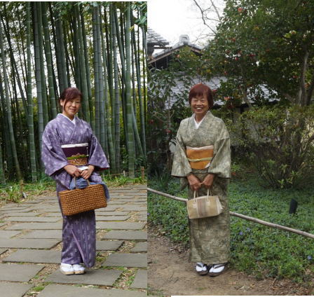 着物紹介】琉球絣の紬と木立柄の紬着物～武相荘（旧白洲邸）のおでかけ 